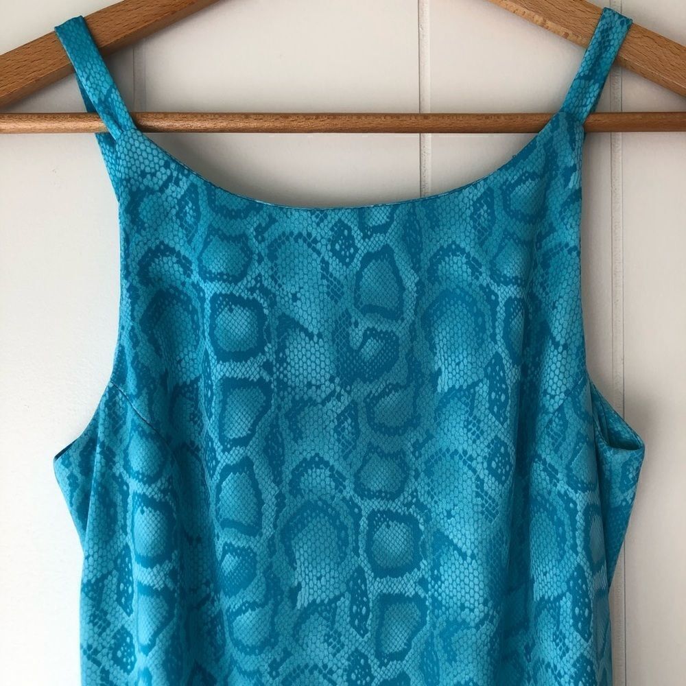 Vintage Luna Blue Snake Print Dress XS/S - Picture 7 of 8